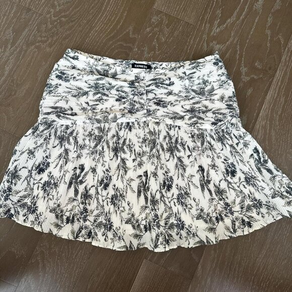 Express Dresses & Skirts - Mini White And Blue Floral